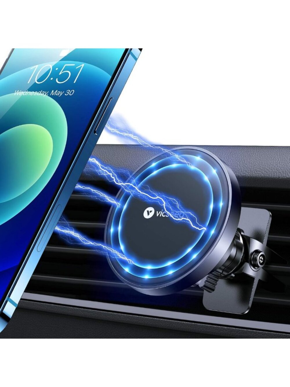 Magnetic Phone Holder for Car Vent - 360° Adjustable, Strong Magnet, Universal
